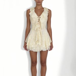 VESTIDO CON SHORT 46191 BEIGE